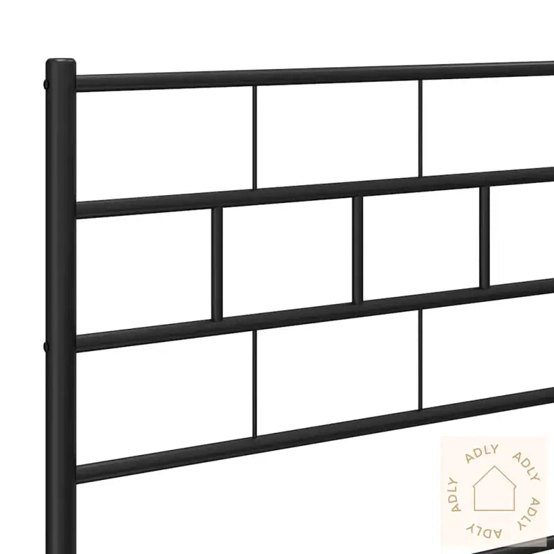Sengegavl I Metall Svart 193 Cm