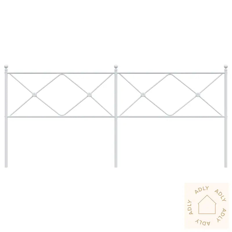 Sengegavl I Metall Hvit 200 Cm