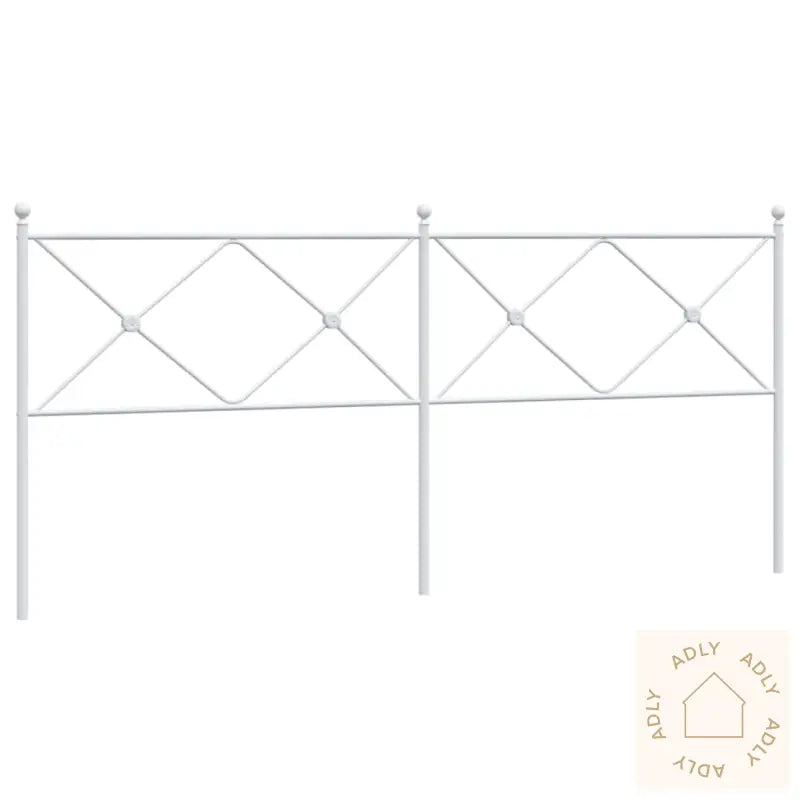 Sengegavl I Metall Hvit 200 Cm