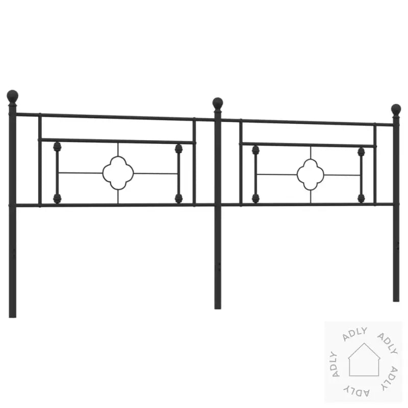 Sengegavl I Metall Svart 200 Cm