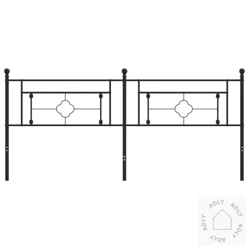 Sengegavl I Metall Svart 200 Cm