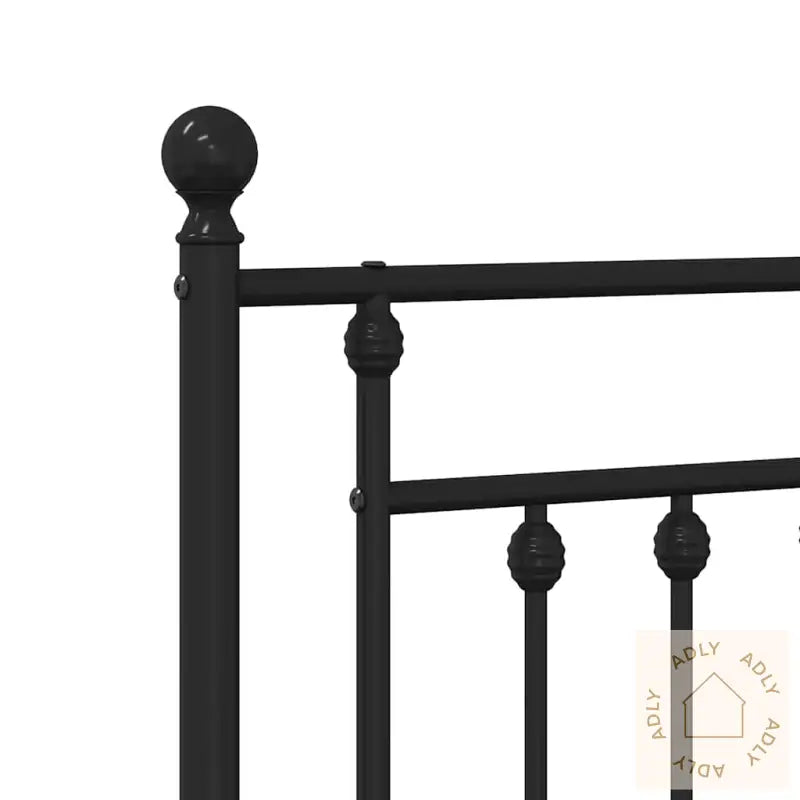 Sengegavl I Metall Svart 100 Cm
