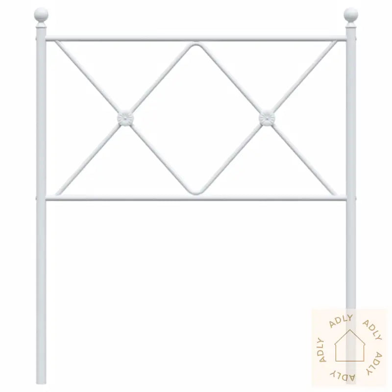Sengegavl I Metall Hvit 75 Cm