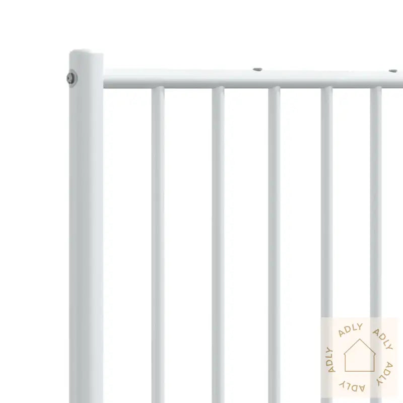 Sengegavl I Metall Hvit 120 Cm