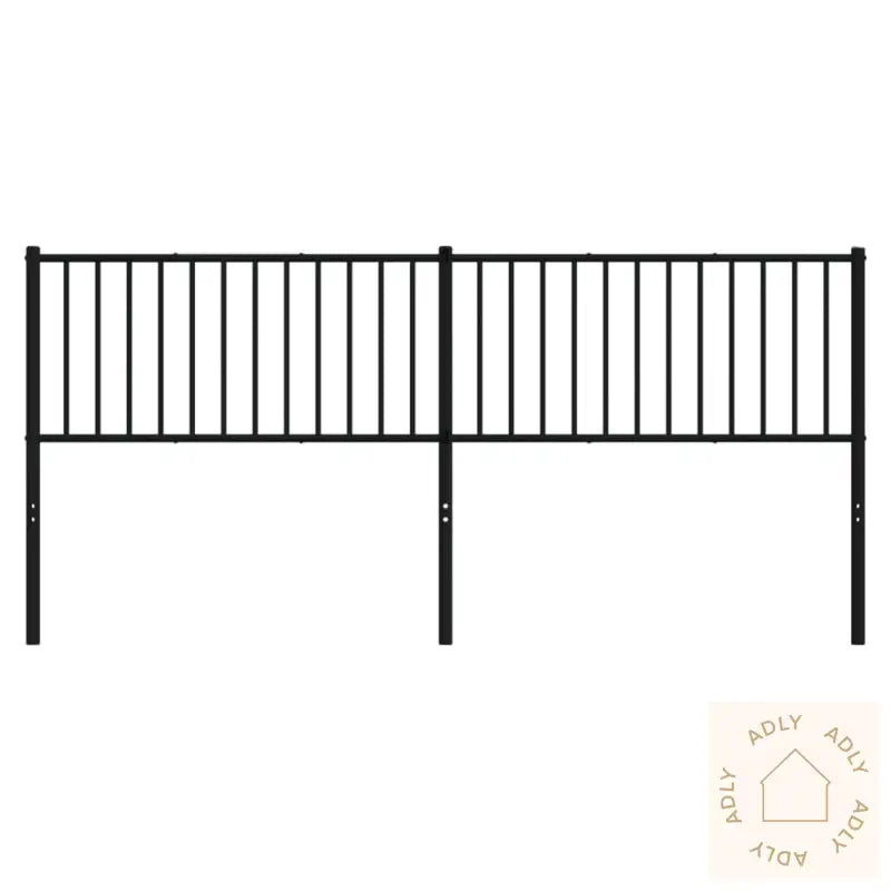 Sengegavl I Metall Svart 193 Cm