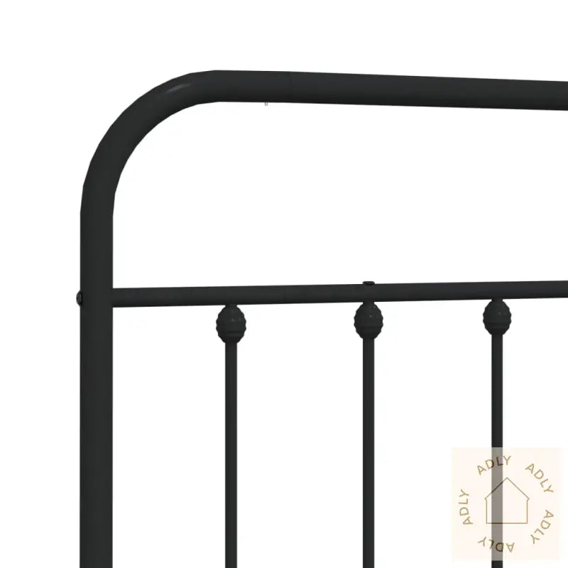 Sengegavl I Metall Svart 75 Cm
