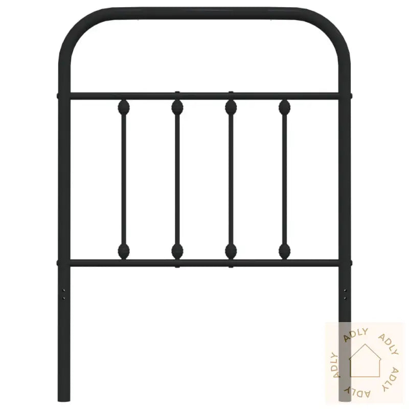 Sengegavl I Metall Svart 75 Cm