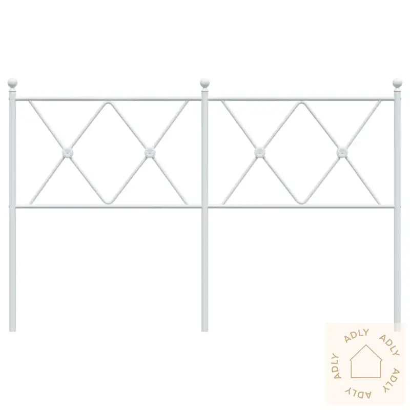 Sengegavl I Metall Hvit 140 Cm