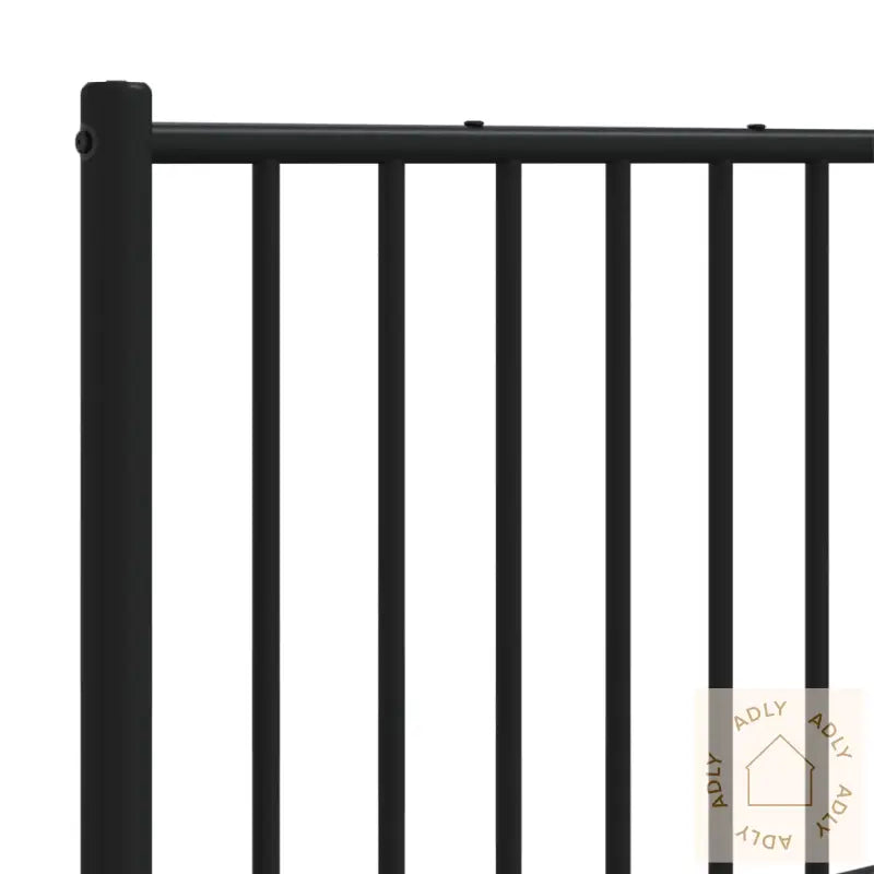 Sengegavl I Metall Svart 193 Cm