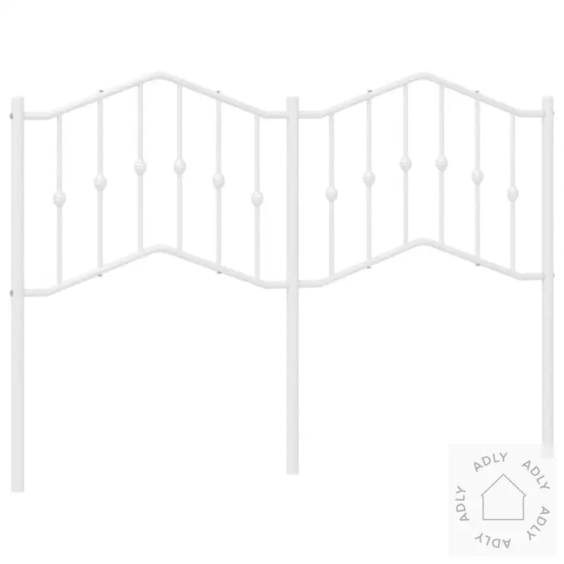 Sengegavl I Metall Hvit 150 Cm