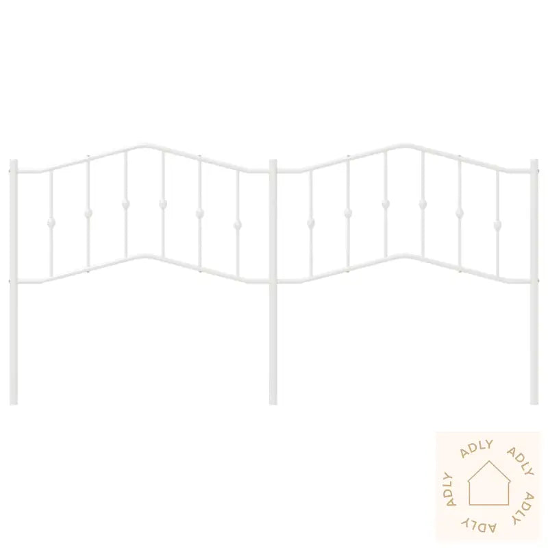 Sengegavl I Metall Hvit 200 Cm