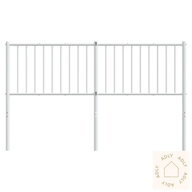 Sengegavl I Metall Hvit 150 Cm