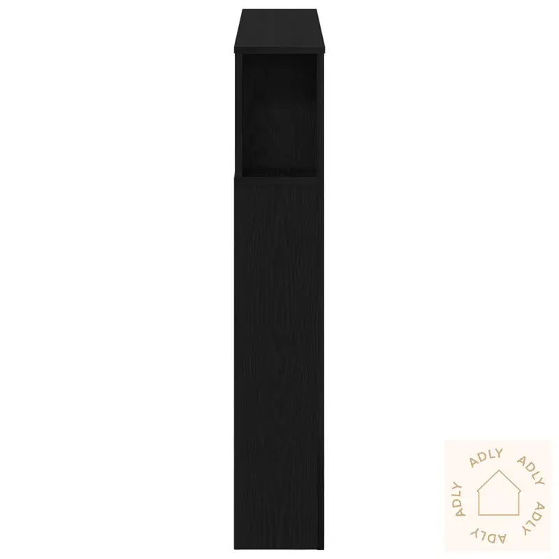 Oppbevaringshodegjerde Med Led-Lamper Svart Eik 100X18,5X103,5 Cm