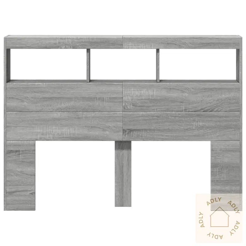 Hodegavl Skap Med Led Grå Sonoma 140X17X102 Cm