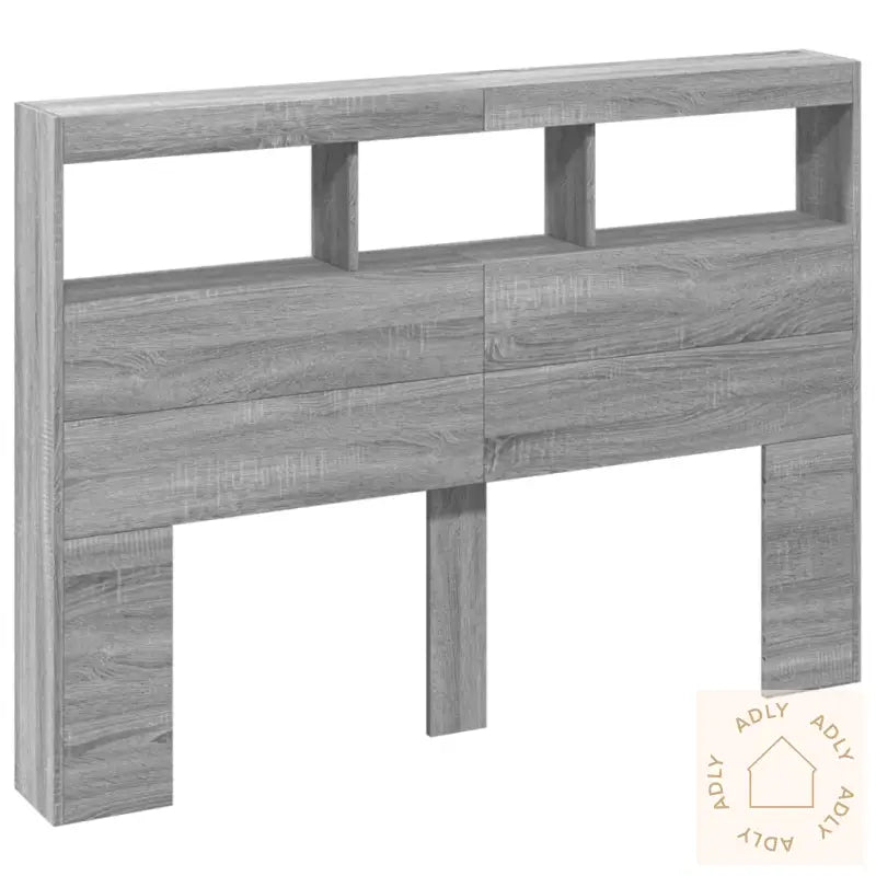 Hodegavl Skap Med Led Grå Sonoma 140X17X102 Cm