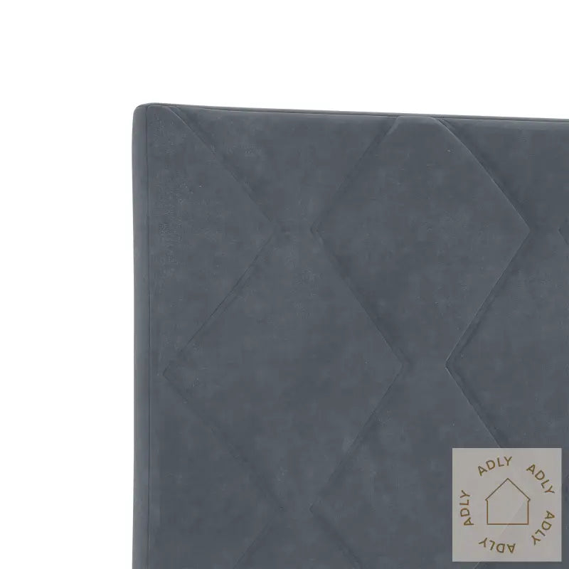 Sengegavl Diamantblokkmønster Mørk Grå 80 Cm Velvet