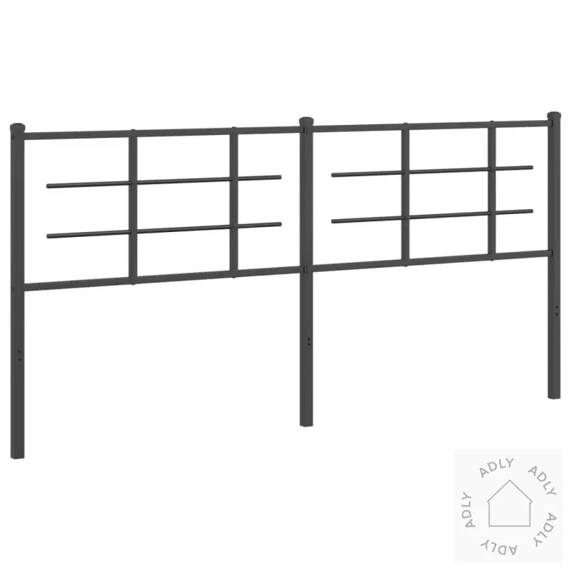 Sengegavl I Metall Svart 180 Cm