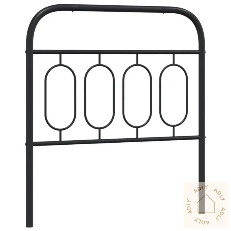 Sengegavl I Metall Svart 90 Cm