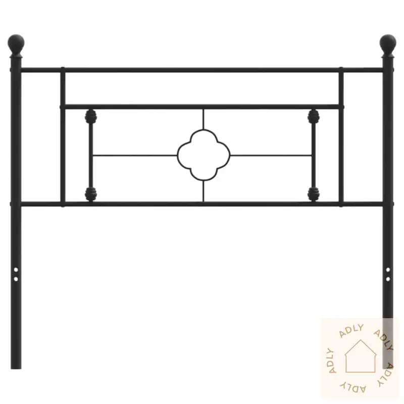 Sengegavl I Metall Svart 107 Cm