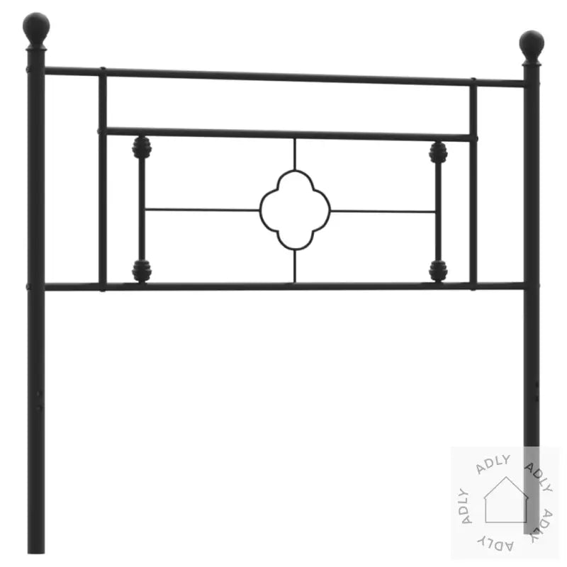 Sengegavl I Metall Svart 107 Cm