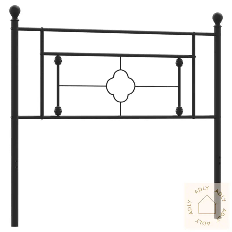 Sengegavl I Metall Svart 107 Cm