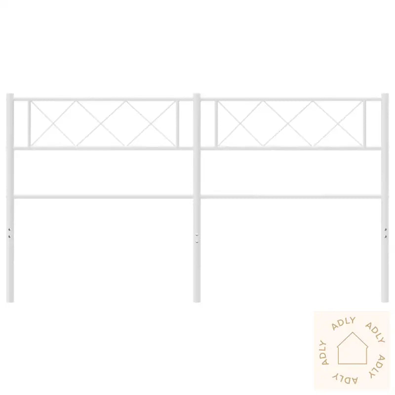 Sengegavl I Metall Hvit 120 Cm