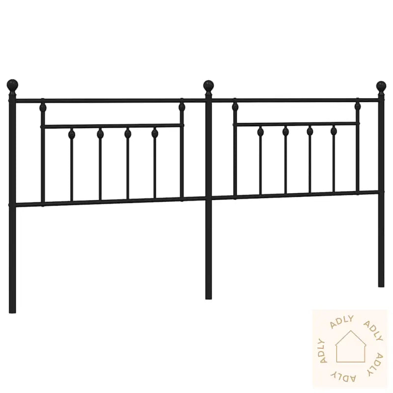 Sengegavl I Metall Svart 193 Cm