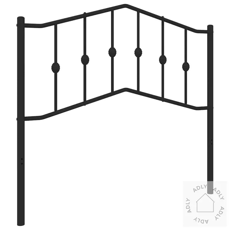 Sengegavl I Metall Svart 100 Cm