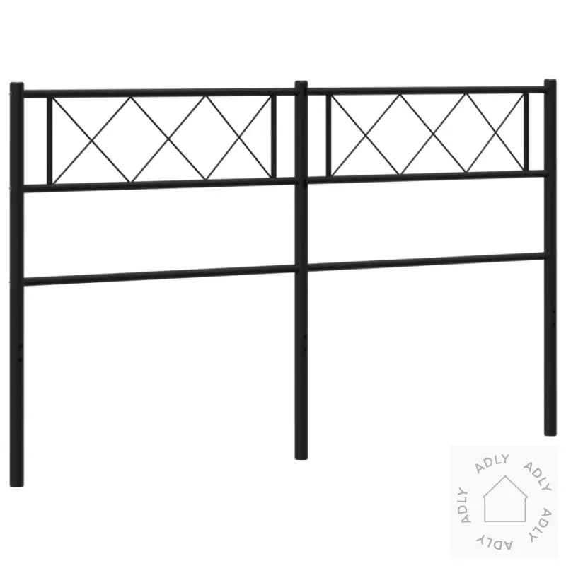Sengegavl I Metall Svart 150 Cm