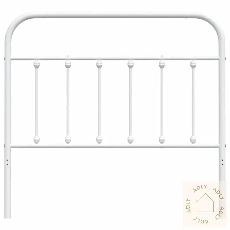 Sengegavl I Metall Hvit 107 Cm