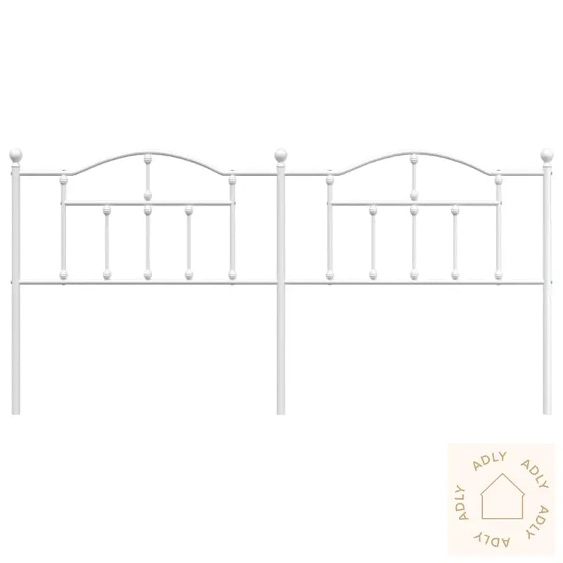 Sengegavl I Metall Hvit 193 Cm