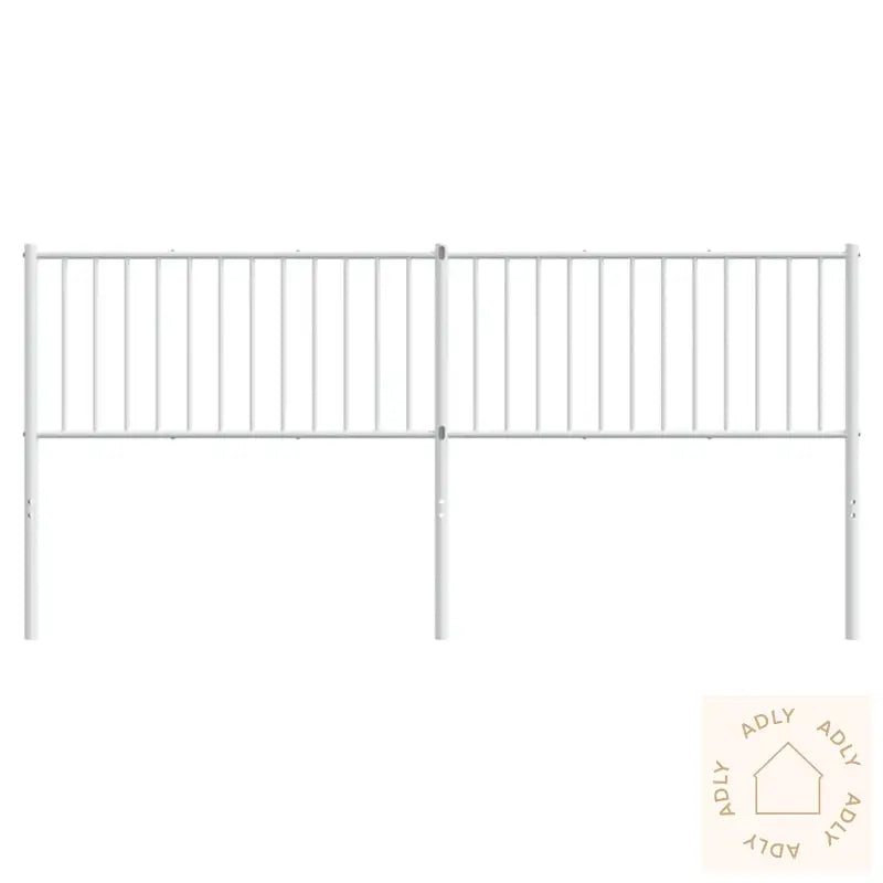 Sengegavl I Metall Hvit 193 Cm