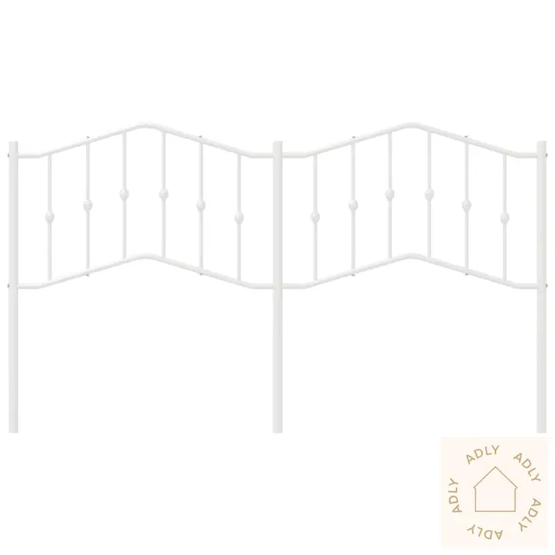 Sengegavl I Metall Hvit 180 Cm