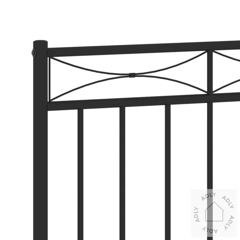 Sengegavl I Metall Svart 75 Cm