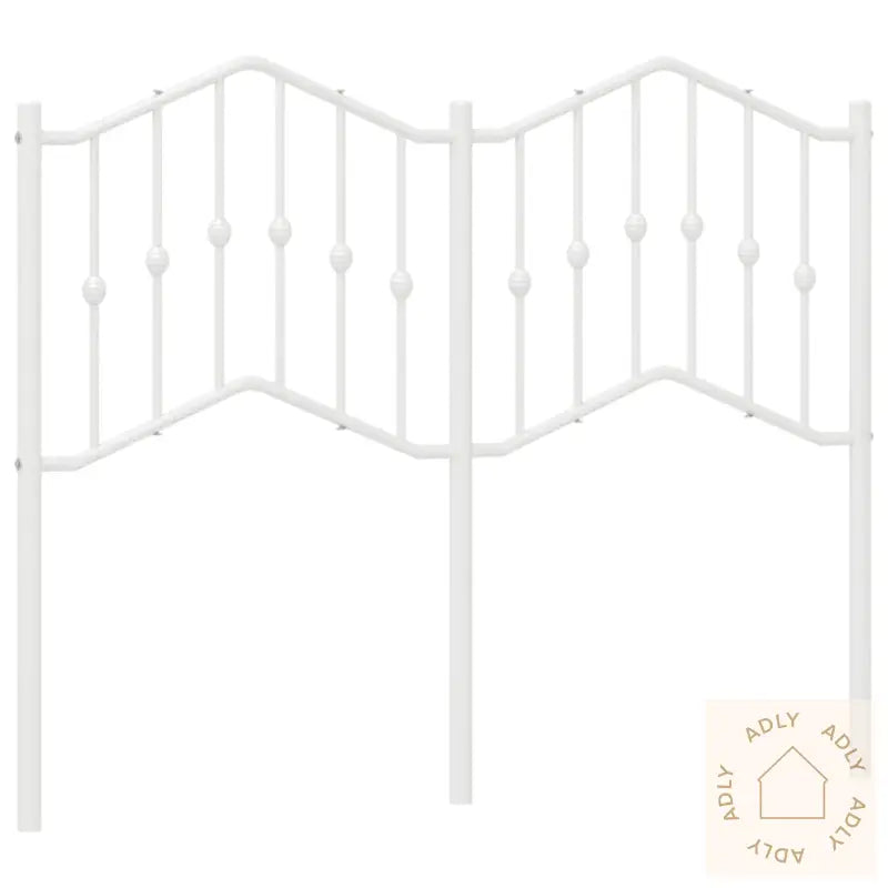 Sengegavl I Metall Hvit 120 Cm