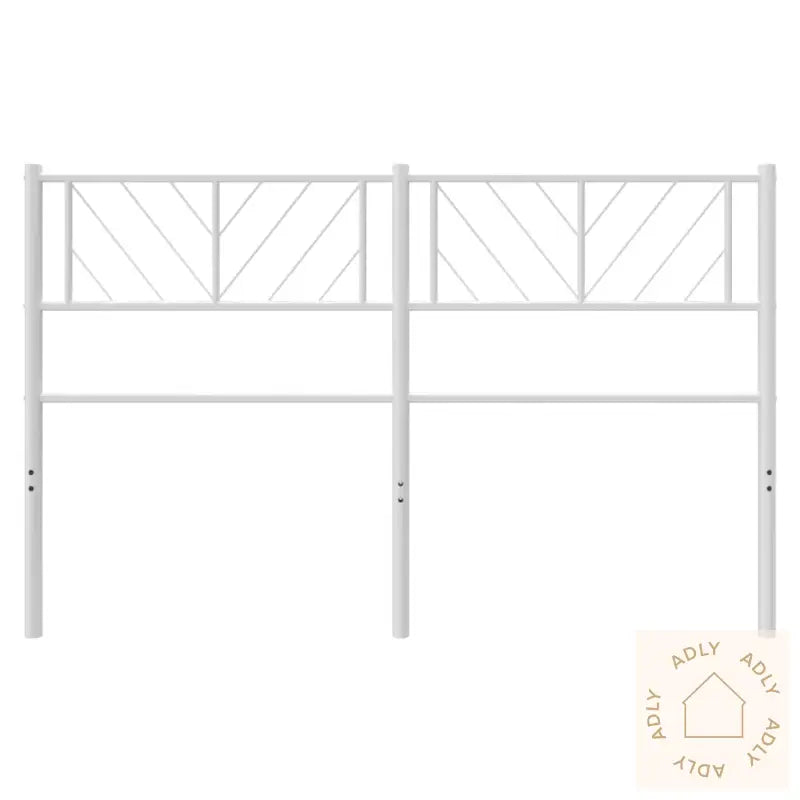 Sengegavl I Metall Hvit 120 Cm