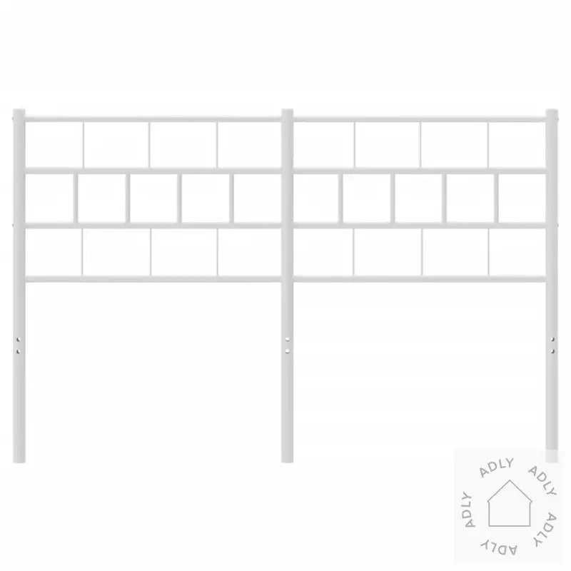 Sengegavl I Metall Hvit 120 Cm