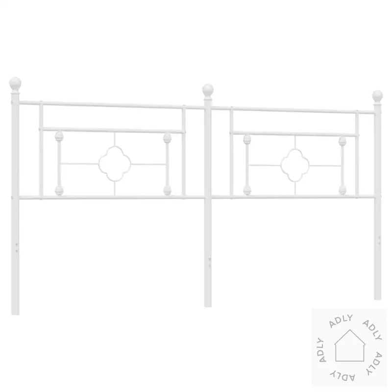 Sengegavl I Metall Hvit 180 Cm