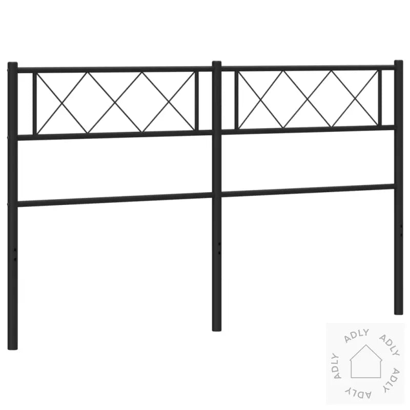 Sengegavl I Metall Svart 140 Cm