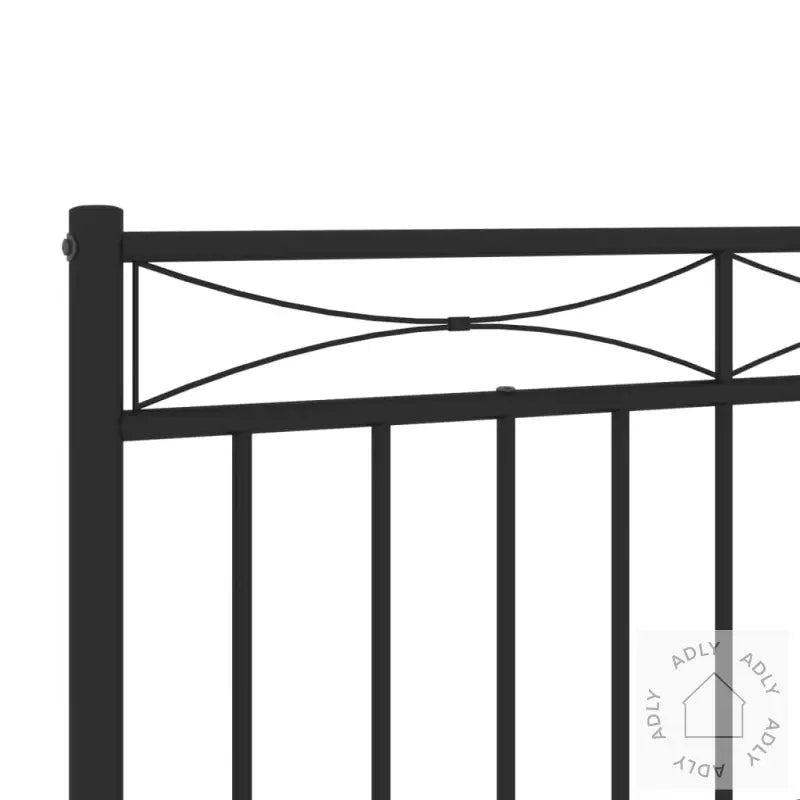 Sengegavl I Metall Svart 200 Cm