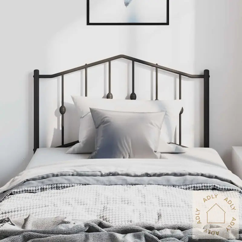 Sengegavl I Metall Svart 100 Cm