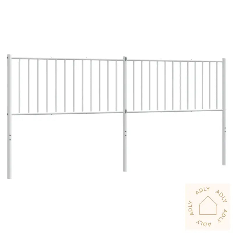 Sengegavl I Metall Hvit 193 Cm