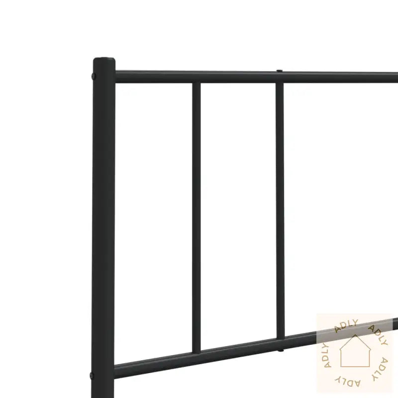 Sengegavl I Metall Svart 135 Cm