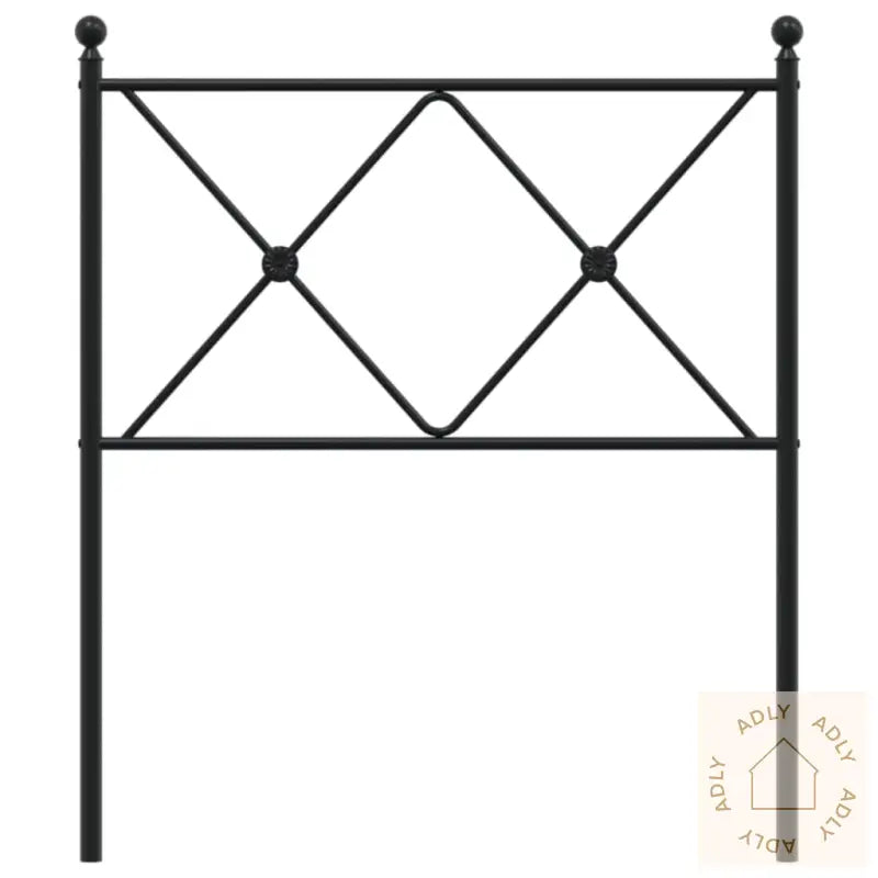 Sengegavl I Metall Svart 75 Cm