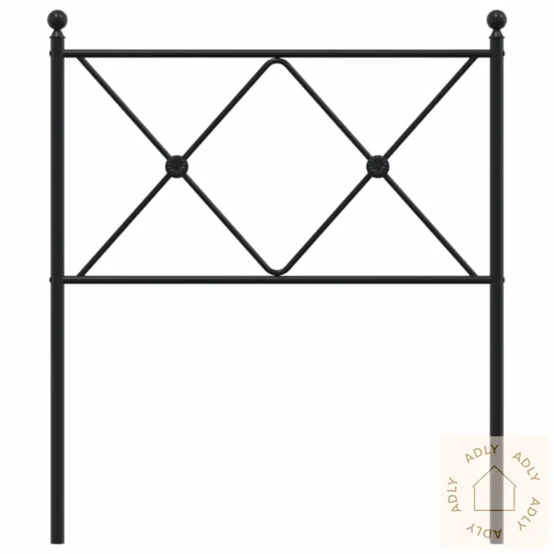 Sengegavl I Metall Svart 80 Cm