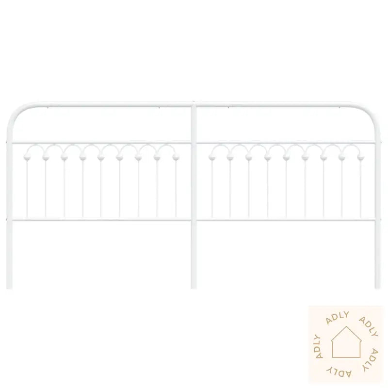 Sengegavl I Metall Hvit 193 Cm