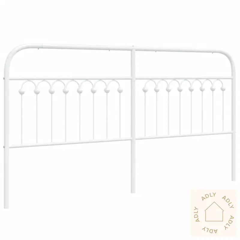 Sengegavl I Metall Hvit 180 Cm