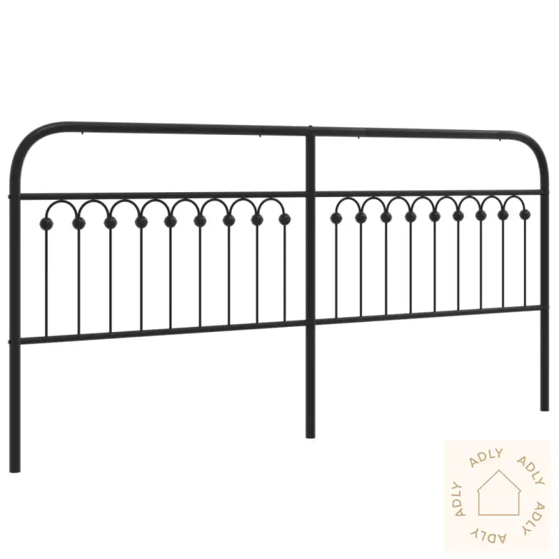 Sengegavl I Metall Svart 193 Cm