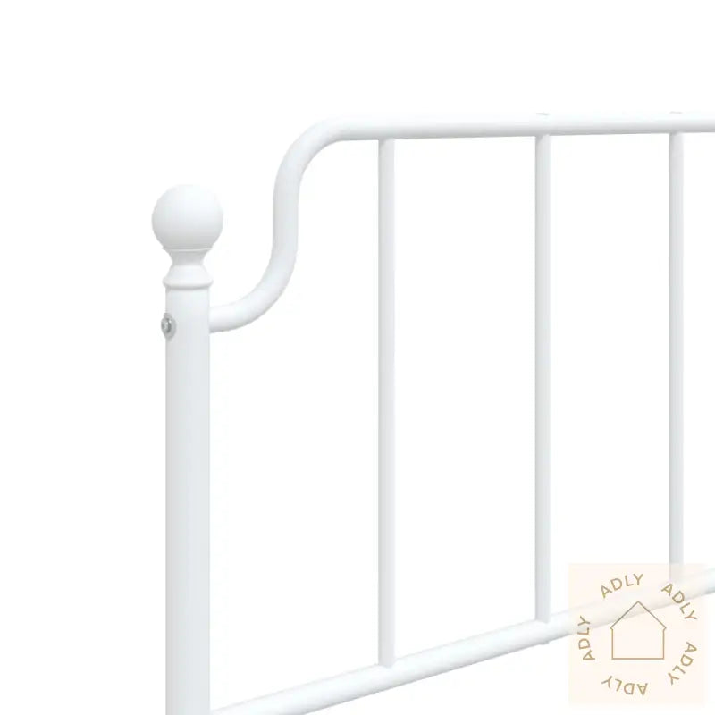 Sengegavl I Metall Hvit 90 Cm