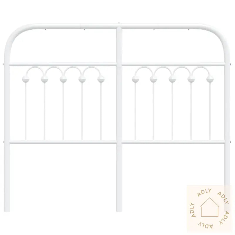 Sengegavl I Metall Hvit 120 Cm